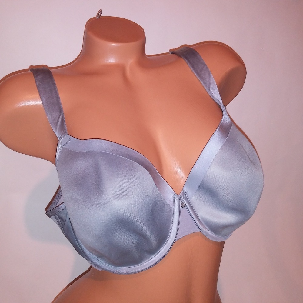Cacique Bra 38d Lightly Lined Solid Gray Underwire - image 4